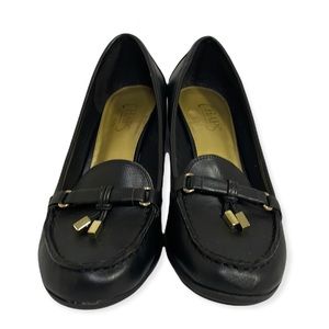 Black Chaps Womens wedge loafer